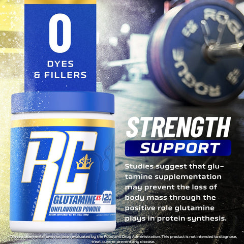 Image of Ronnie Coleman Signature Series Essentials 120 Scoop Glutamine XS Unflavored Powder Ronnie Coleman Signature Series Bodybuilding Supplements