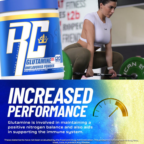 Image of Ronnie Coleman Signature Series Essentials 120 Scoop Glutamine XS Unflavored Powder Ronnie Coleman Signature Series Bodybuilding Supplements