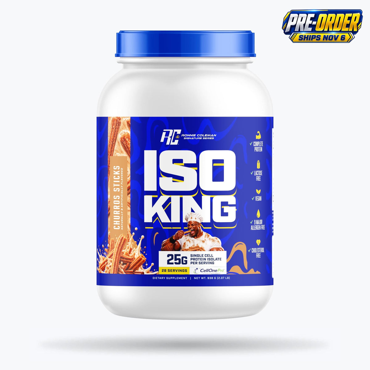 Ronnie Coleman Signature Series Protein 2lbs - *PRE-ORDER* / Churro Sticks Iso King - PRE-ORDER (Ships 11/6) Ronnie Coleman Signature Series Bodybuilding Supplements