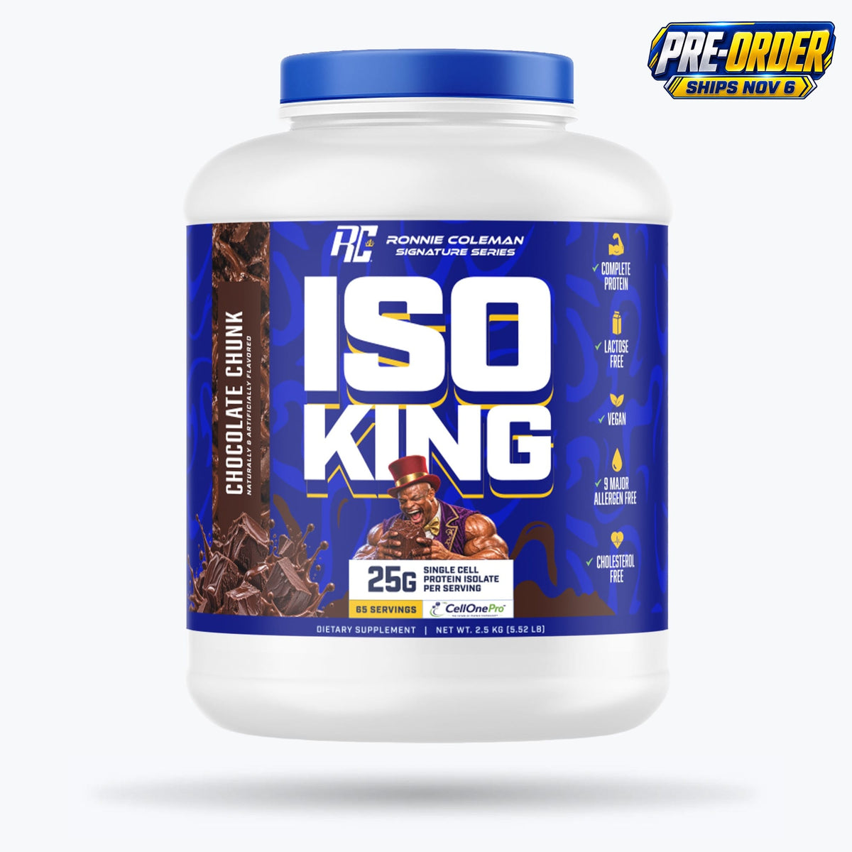 Ronnie Coleman Signature Series Protein 5lbs - *PRE-ORDER* / Chocolate Chunk Iso King - PRE-ORDER (Ships 11/6) Ronnie Coleman Signature Series Bodybuilding Supplements
