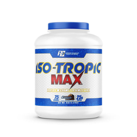 Image of Ronnie Coleman Signature Series Protein German Chocolate Iso-Tropic Max 78 Scoops Ronnie Coleman Signature Series Bodybuilding Supplements