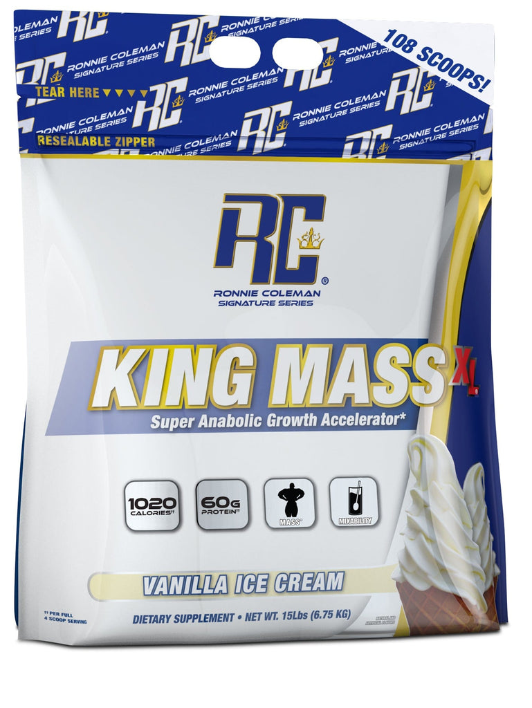 Ronnie Coleman Signature Series Mass Gainer 15lb / Vanilla Ice Cream King Mass XL Gainer Ronnie Coleman Signature Series Bodybuilding Supplements