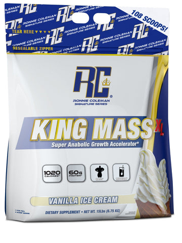 Image of Ronnie Coleman Signature Series Mass Gainer 15lb / Vanilla Ice Cream King Mass XL Gainer Ronnie Coleman Signature Series Bodybuilding Supplements