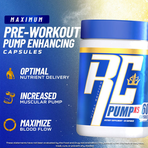 Image of Ronnie Coleman Signature Series Pre Workout 60ct Pump-XS Ronnie Coleman Signature Series Bodybuilding Supplements