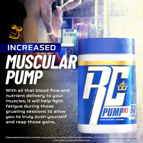 Image of Ronnie Coleman Signature Series Pre Workout 60ct Pump-XS Ronnie Coleman Signature Series Bodybuilding Supplements