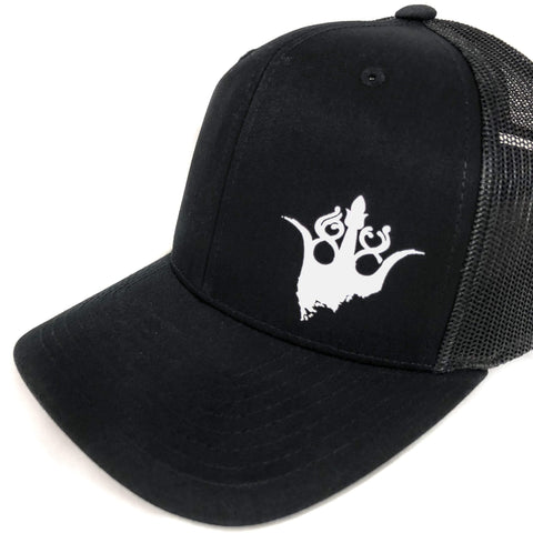 Image of Ronnie Coleman Signature Series Apparel & Accessories Crown Logo Snapback Hat - WHITE/BLACK Ronnie Coleman Signature Series Bodybuilding Supplements