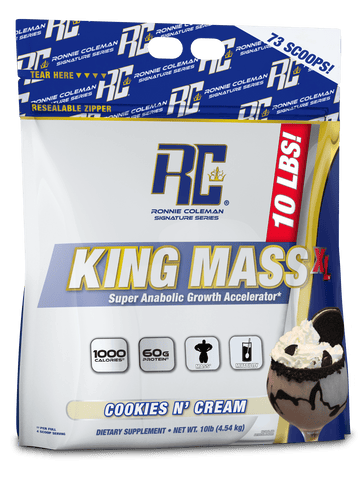 Image of Ronnie Coleman Signature Series Mass Gainer 10lb / Cookies N' Cream King Mass XL Gainer Ronnie Coleman Signature Series Bodybuilding Supplements