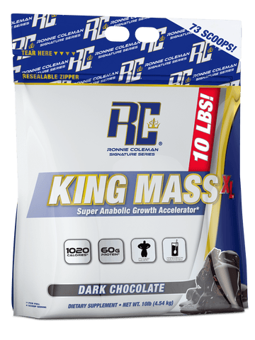 Image of Ronnie Coleman Signature Series Mass Gainer 10lb / Dark Chocolate King Mass XL Gainer Ronnie Coleman Signature Series Bodybuilding Supplements