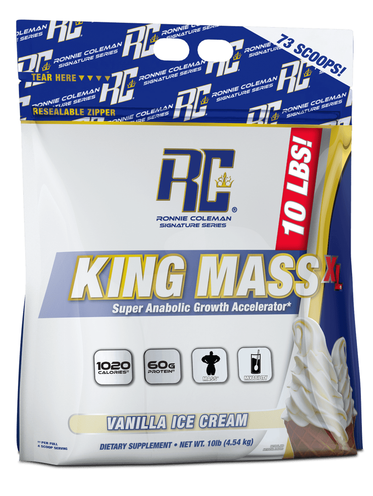 Ronnie Coleman Signature Series Mass Gainer 10lb / Vanilla Ice Cream King Mass XL Gainer Ronnie Coleman Signature Series Bodybuilding Supplements