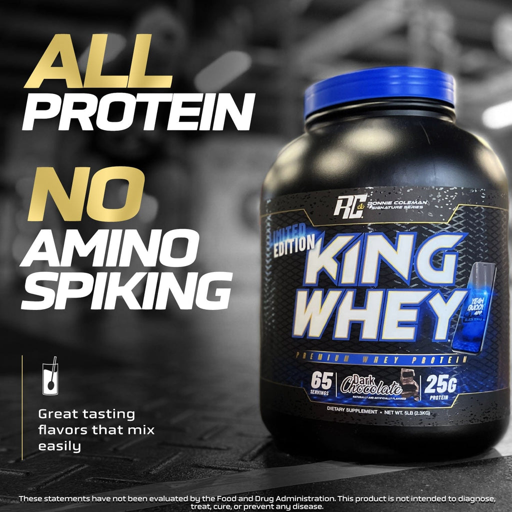Ronnie Coleman Signature Series Protein King Whey Premium Protein 5lbs - BLACK Edition Ronnie Coleman Signature Series Bodybuilding Supplements