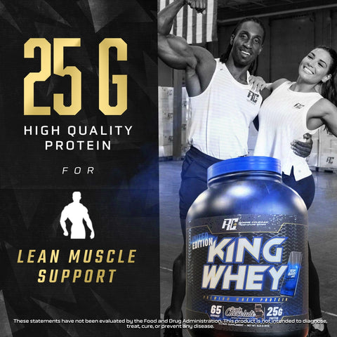 Image of Ronnie Coleman Signature Series Protein King Whey Premium Protein 5lbs - BLACK Edition Ronnie Coleman Signature Series Bodybuilding Supplements