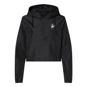 Ronnie Coleman Signature Series Apparel & Accessories Hoodie Legacy Crop Windbreaker - BLACK/BLACK Ronnie Coleman Signature Series Bodybuilding Supplements