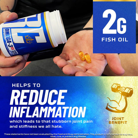 Image of Ronnie Coleman Signature Series Essentials Omega-3 XS Fish Oil Softgels Ronnie Coleman Signature Series Bodybuilding Supplements