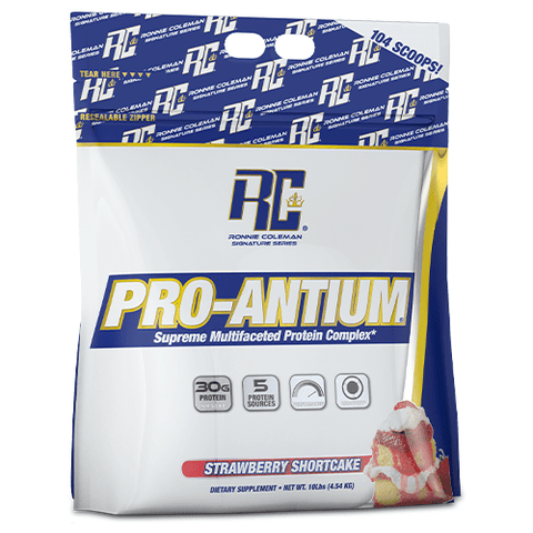 Image of Ronnie Coleman Signature Series Protein Strawberry Shortcake Pro-Antium 10lb Bag Ronnie Coleman Signature Series Bodybuilding Supplements