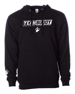 Ronnie Coleman Signature Series Apparel & Accessories Hoodie BLACK/WHITE - Medium Yeah Buddy "Stamped" Hoodie Ronnie Coleman Signature Series Bodybuilding Supplements
