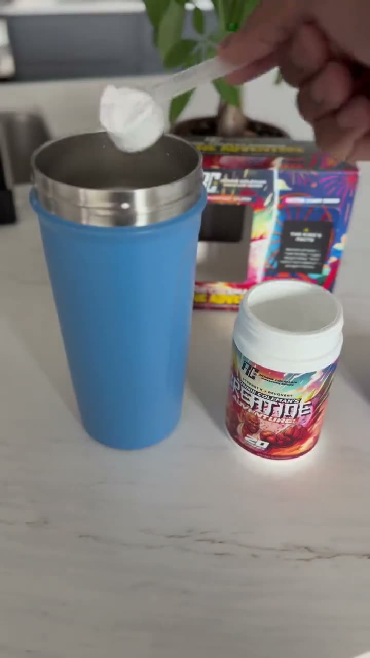 Load video: Creator mixes DragonFruit Splash in a shaker and tastes it