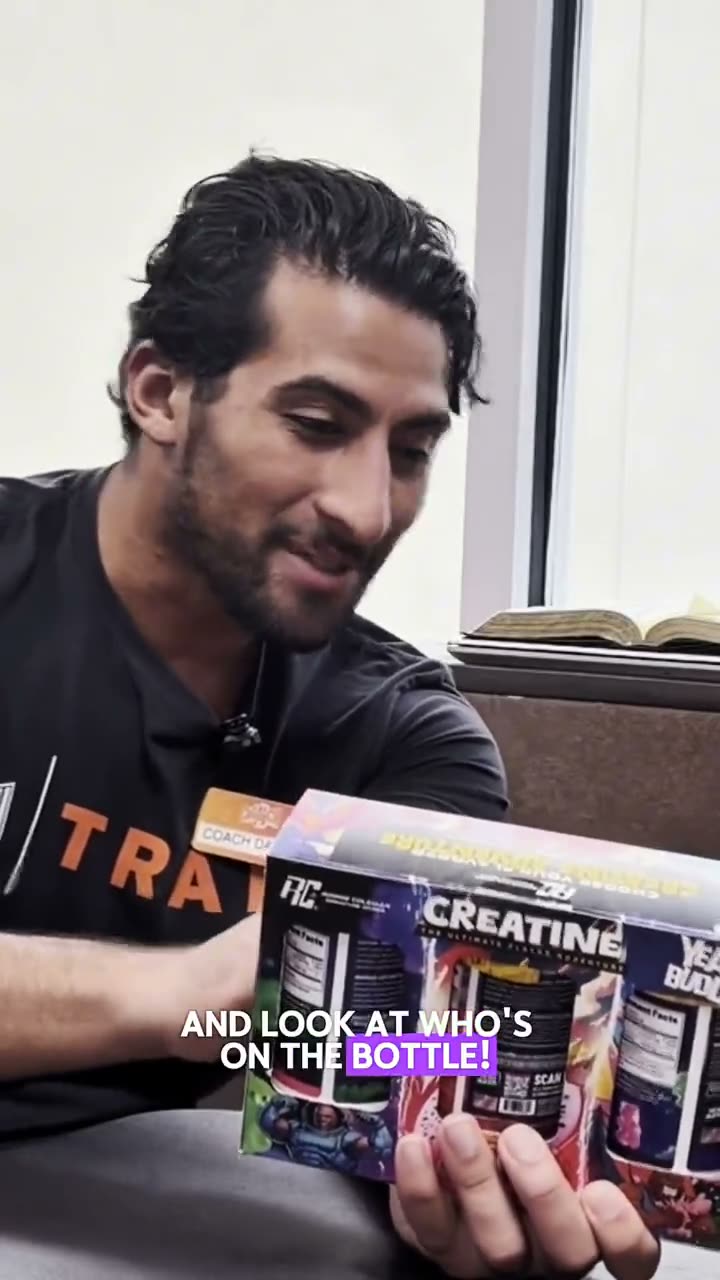 Load video: Two creators unbox Creatine Adventure and point out Ronnie Coleman on the tub