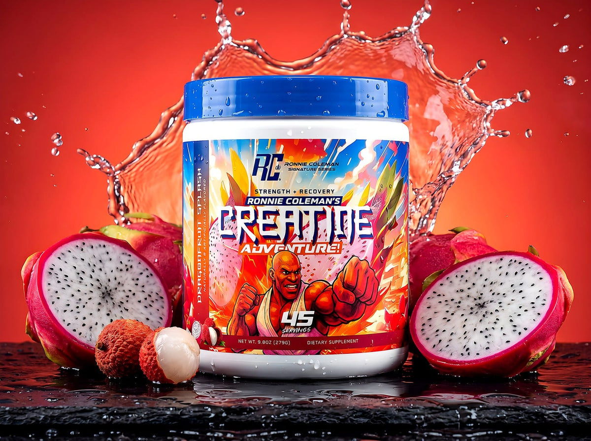 The DragonFruit Splash tub on a dark wet surface with water splashing and cut dragonfruit beside it
