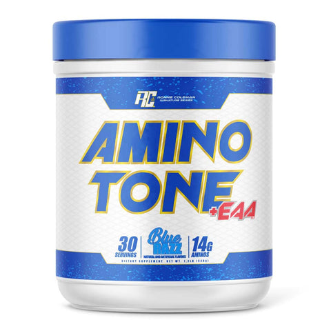 Image of Ronnie Coleman Signature Series Aminos 30 servings / Blue Razz Amino Tone + EAA Powder Ronnie Coleman Signature Series Bodybuilding Supplements
