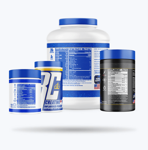 Image of Ronnie Coleman Signature Series Built Heavy Stack - Muscle Gain Stack Ronnie Coleman Signature Series Bodybuilding Supplements