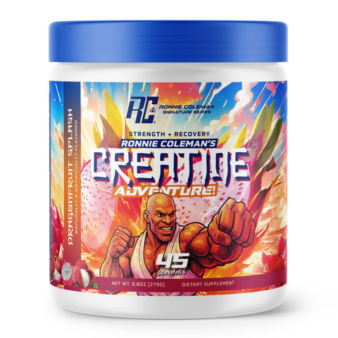 Image of Ronnie Coleman Signature Series Essentials DragonFruit Splash - 45 Serving CREATINE ADVENTURE™  Box Ronnie Coleman Signature Series Bodybuilding Supplements