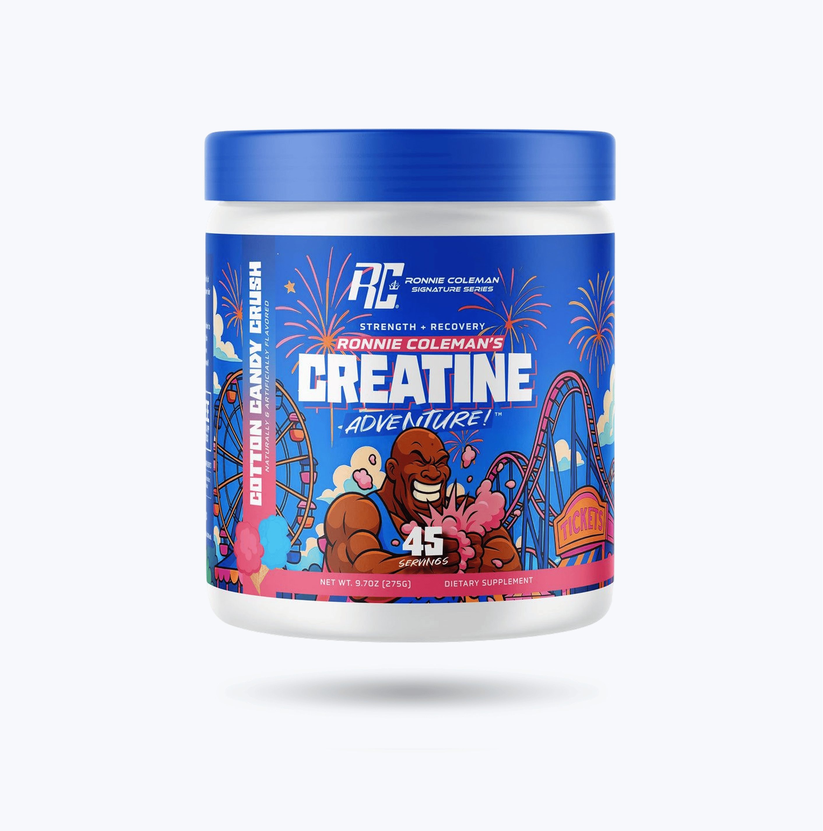 Ronnie Coleman Signature Series Essentials Cotton Candy Crush - 45 Servings CREATINE ADVENTURE™ Ronnie Coleman Signature Series Bodybuilding Supplements