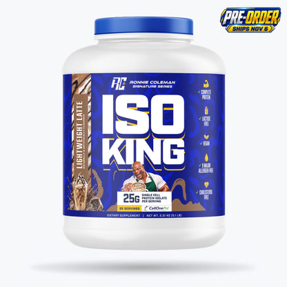 Ronnie Coleman Signature Series Protein 5lbs - *PRE-ORDER* / Light Weight Latte Iso King - PRE-ORDER (Ships 11/6) Ronnie Coleman Signature Series Bodybuilding Supplements