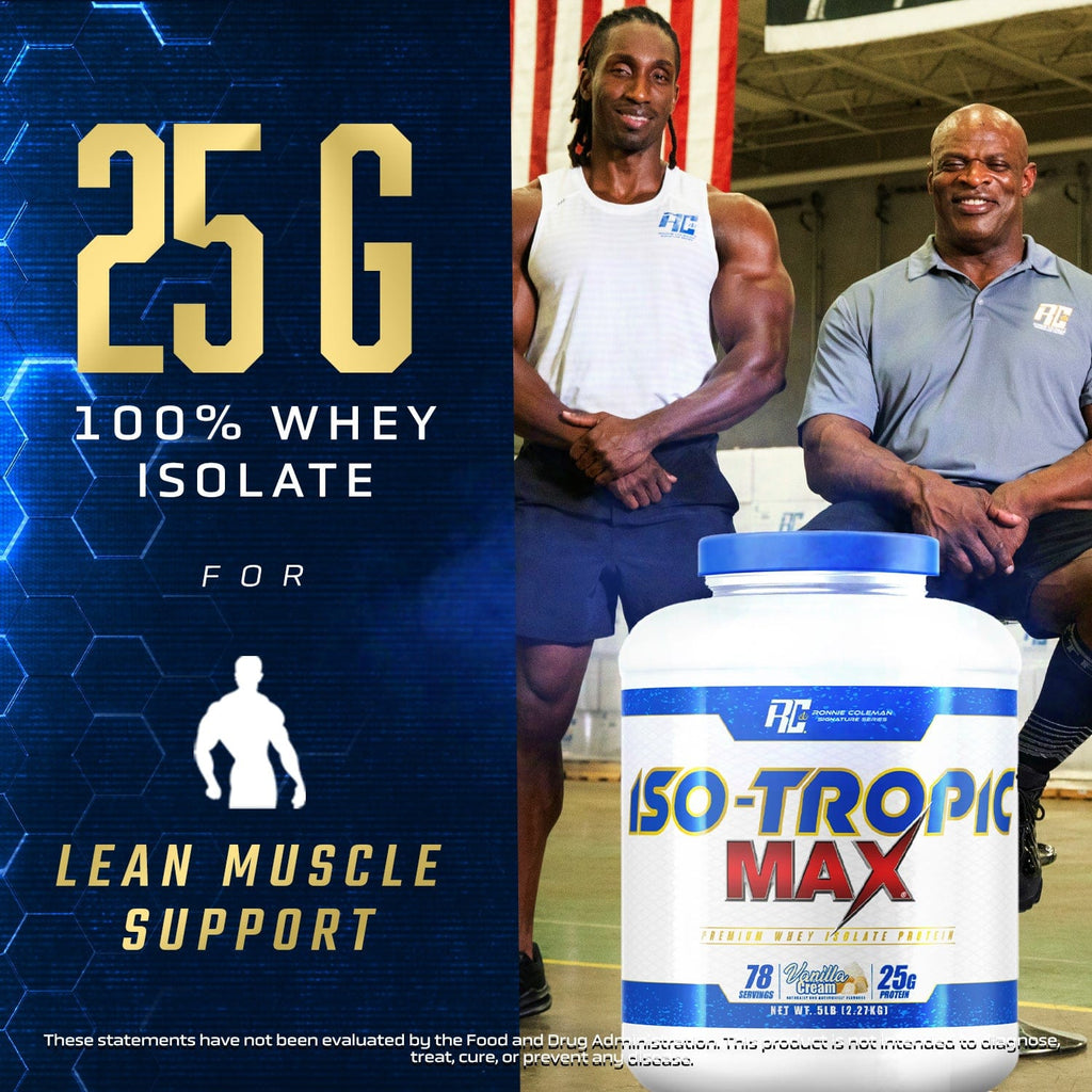 Ronnie Coleman Signature Series Protein German Chocolate Iso-Tropic Max 78 Scoops Ronnie Coleman Signature Series Bodybuilding Supplements