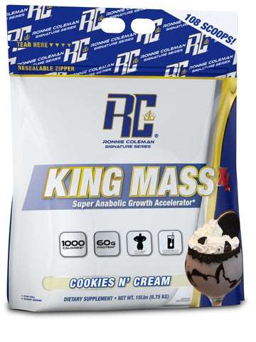 Image of Ronnie Coleman Signature Series Mass Gainer 15lb / Cookies N' Cream King Mass XL Gainer Ronnie Coleman Signature Series Bodybuilding Supplements