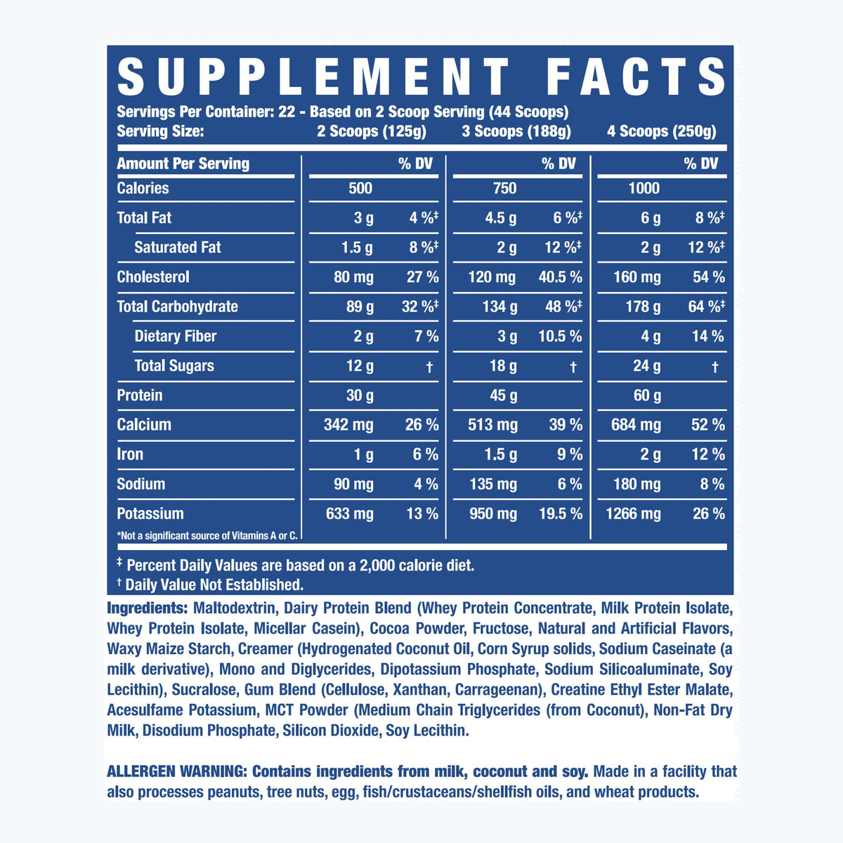 Ronnie Coleman Signature Series Mass Gainer King Mass XL Ronnie Coleman Signature Series Bodybuilding Supplements