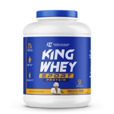 Image of Ronnie Coleman Signature Series Protein Vanilla Ice Cream KING WHEY Sport Ronnie Coleman Signature Series Bodybuilding Supplements