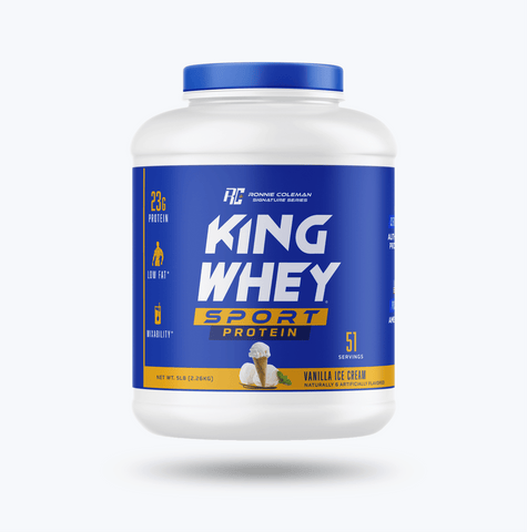 Image of Ronnie Coleman Signature Series Protein Vanilla Ice Cream King Whey Sport Ronnie Coleman Signature Series Bodybuilding Supplements