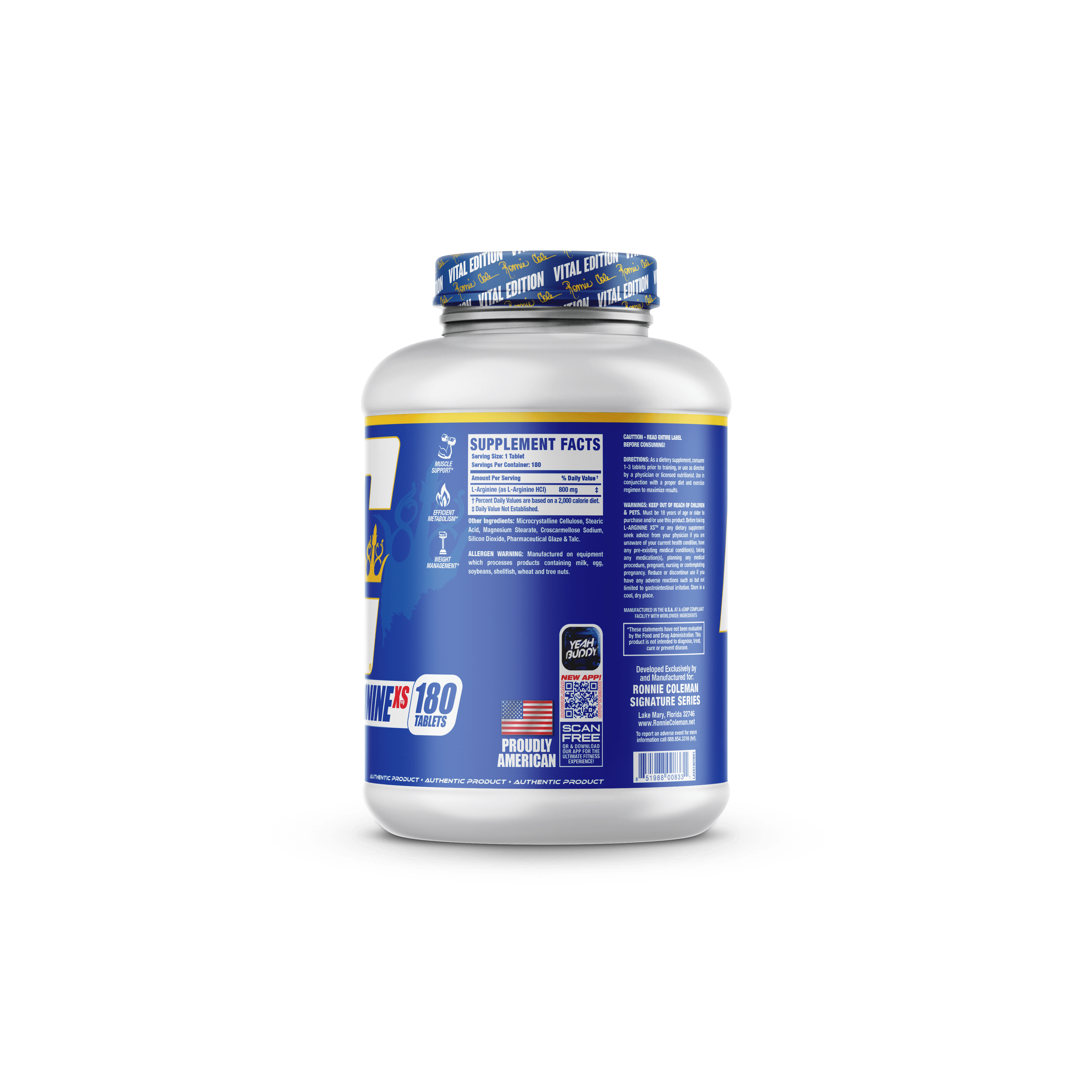 Ronnie Coleman Signature Series Pre Workout 180 ct L-Arginine XS Ronnie Coleman Signature Series Bodybuilding Supplements