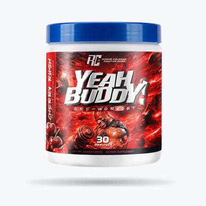 Ronnie Coleman Signature Series Pre Workout 30 Servings / Cherry Rush *NEW LOOK* Yeah Buddy Ronnie Coleman Signature Series Bodybuilding Supplements