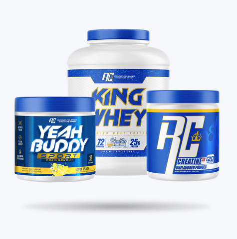 Image of Ronnie Coleman Signature Series No Excuses Stack - All-In Training Stack Ronnie Coleman Signature Series Bodybuilding Supplements
