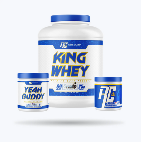 Image of Ronnie Coleman Signature Series Stack No Excuses Stack - All-In Training Stack Ronnie Coleman Signature Series Bodybuilding Supplements