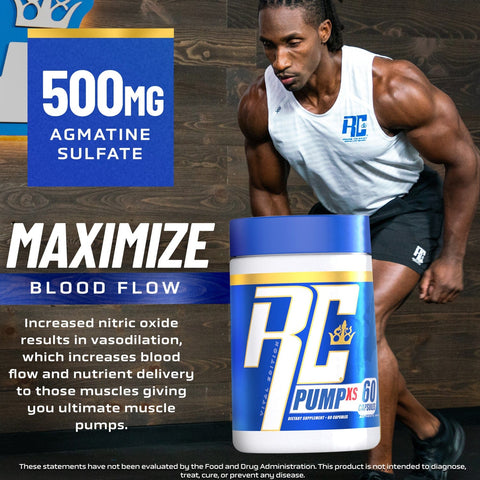 Image of Ronnie Coleman Signature Series Pre Workout 60ct Pump-XS Ronnie Coleman Signature Series Bodybuilding Supplements