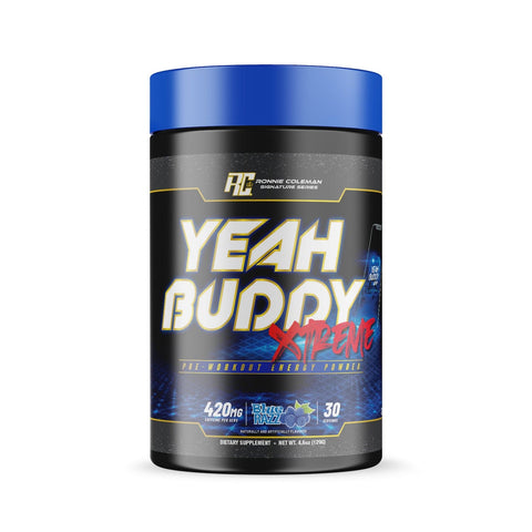 Image of Ronnie Coleman Signature Series Pre Workout 30 Servings / Blue Razz YEAH BUDDY™ Xtreme Pre-Workout Powder Ronnie Coleman Signature Series Bodybuilding Supplements