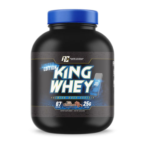 Image of Ronnie Coleman Signature Series Protein Milk Chocolate King Whey Premium Protein 5lbs - BLACK Edition Ronnie Coleman Signature Series Bodybuilding Supplements