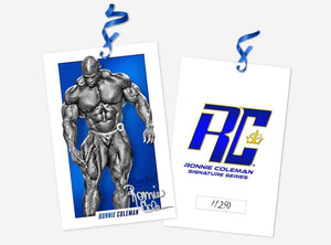 Ronnie Coleman Signature Series Ronnie's Autographed Ornament Card Ronnie Coleman Signature Series Bodybuilding Supplements