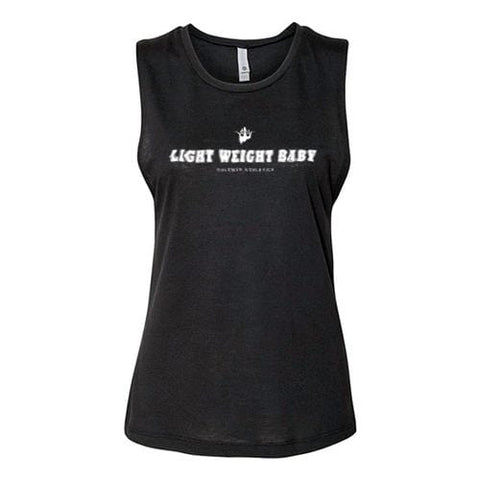 Image of Ronnie Coleman Signature Series Apparel & Accessories Shirt BLACK- Small Women's LWB "Blurred Lines" Festival Tank - BLACK Ronnie Coleman Signature Series Bodybuilding Supplements